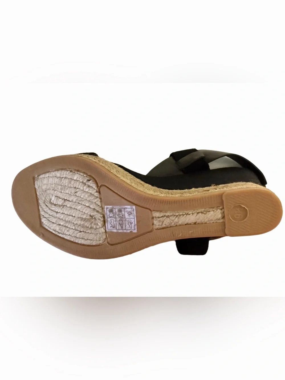 Tory Burch 120MM Two-Band Wedge Sling Back Black Size 9.5